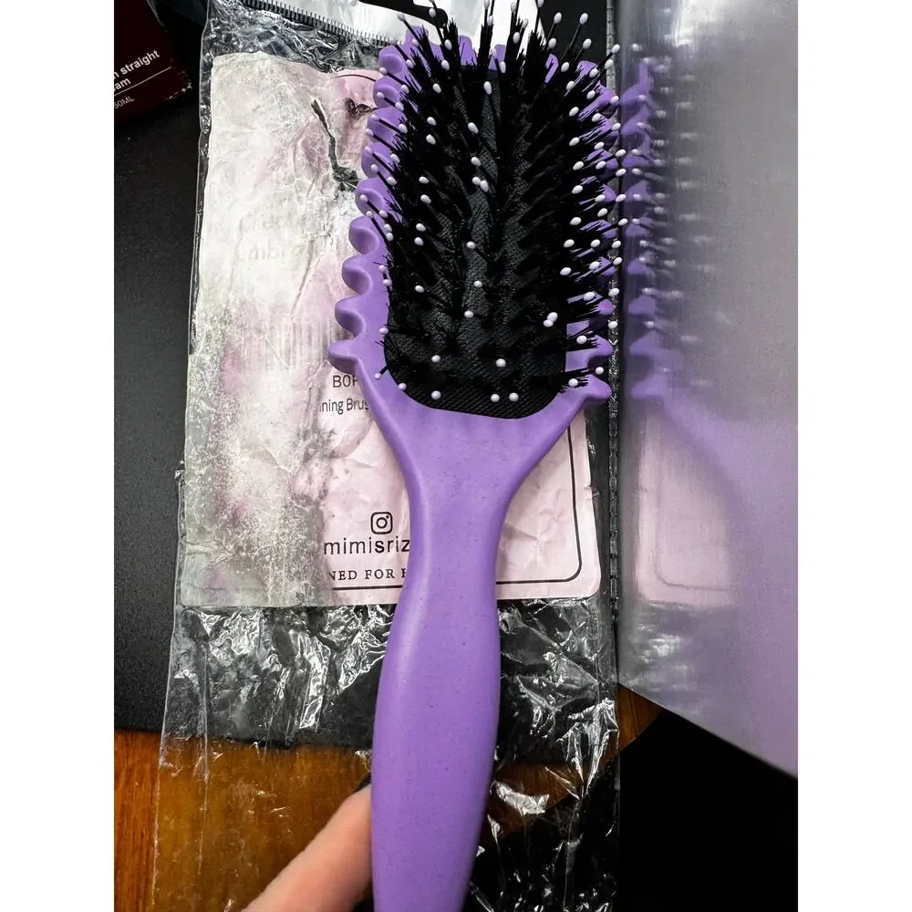 NWT Mimi Rizados Purple Hairbrush- DAMAGED PACKAGE Brush Brand New